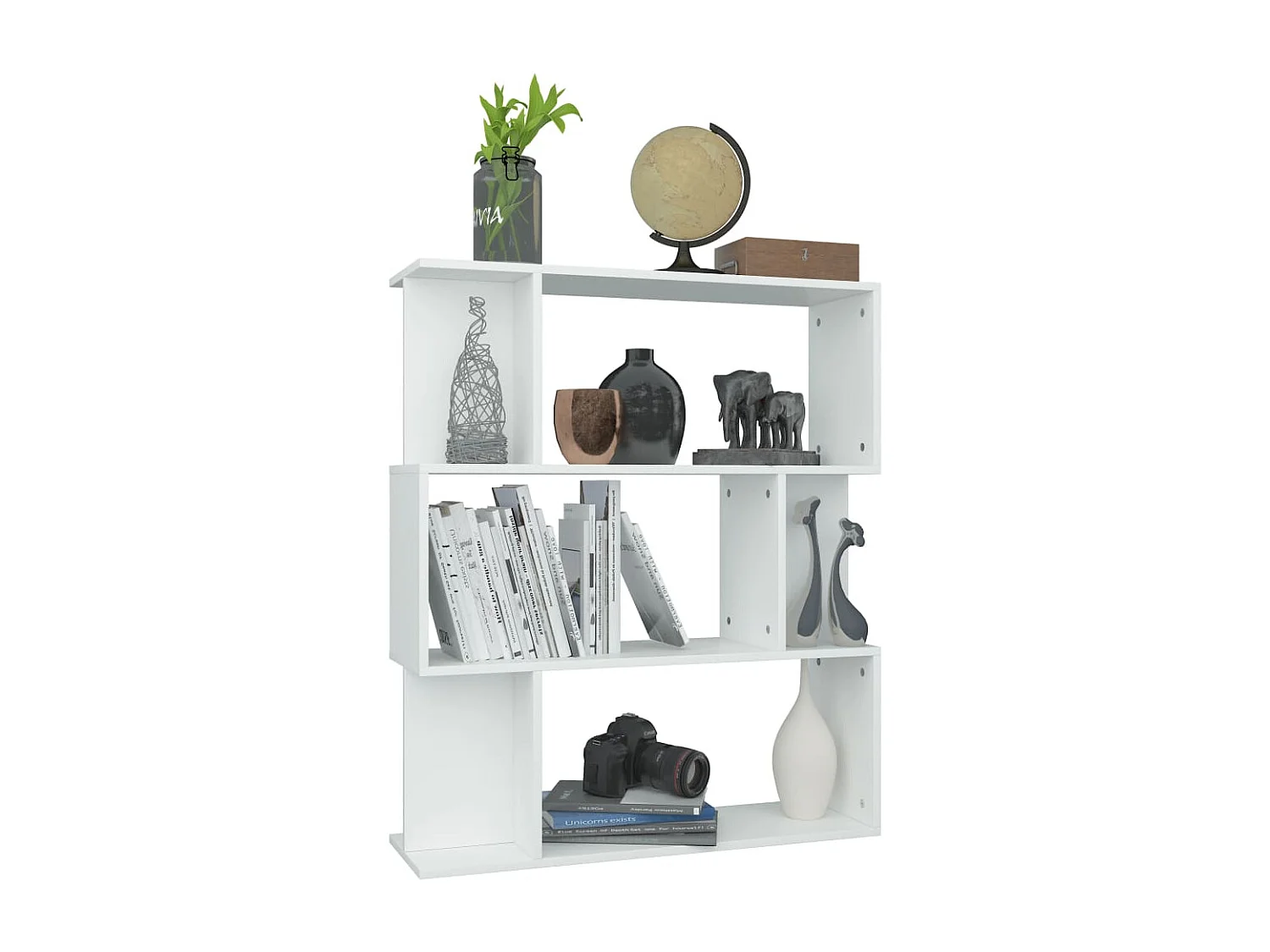 Estante/divisória 80x24x96 cm derivados de madeira branco