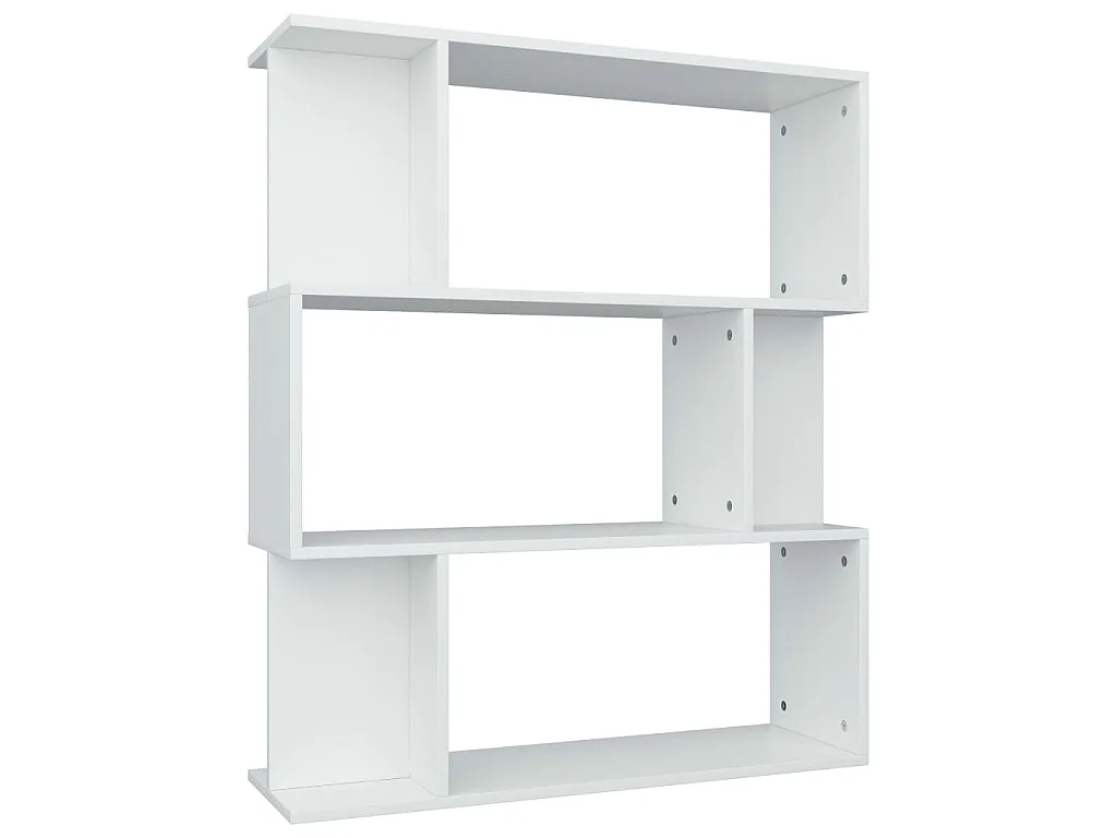 Bücherregal/Raumteiler Weiß 80x24x96 cm Holzwerkstoff