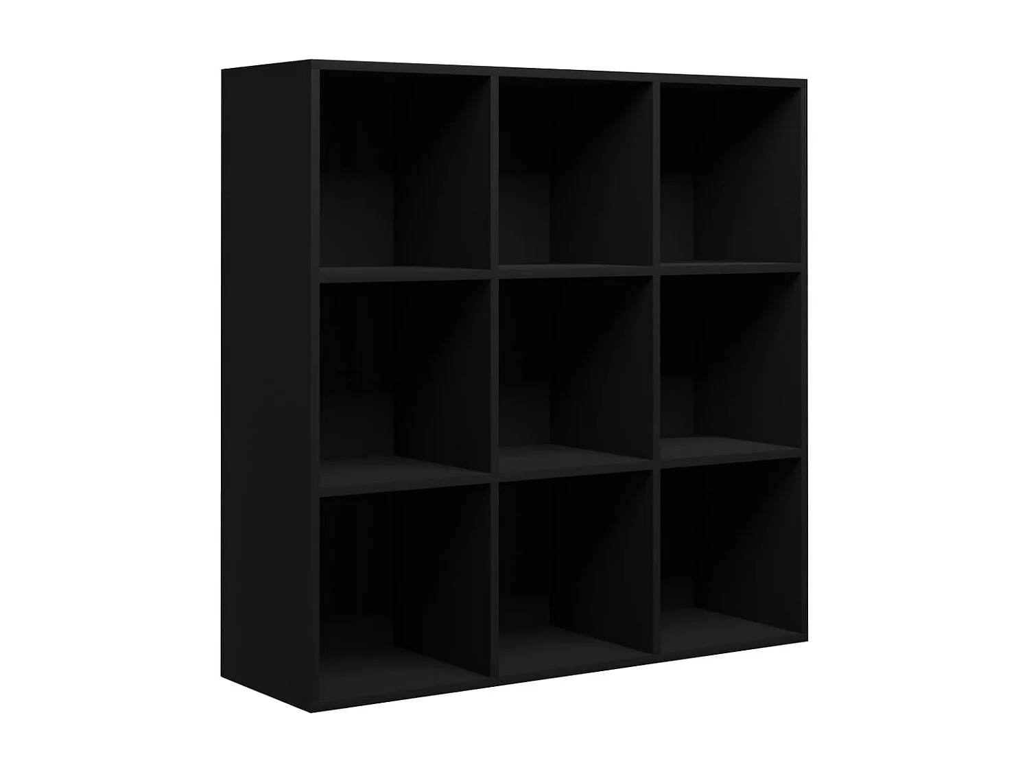 Bibliothèque noir 98x29x97,5 cm bois d'ingénierie