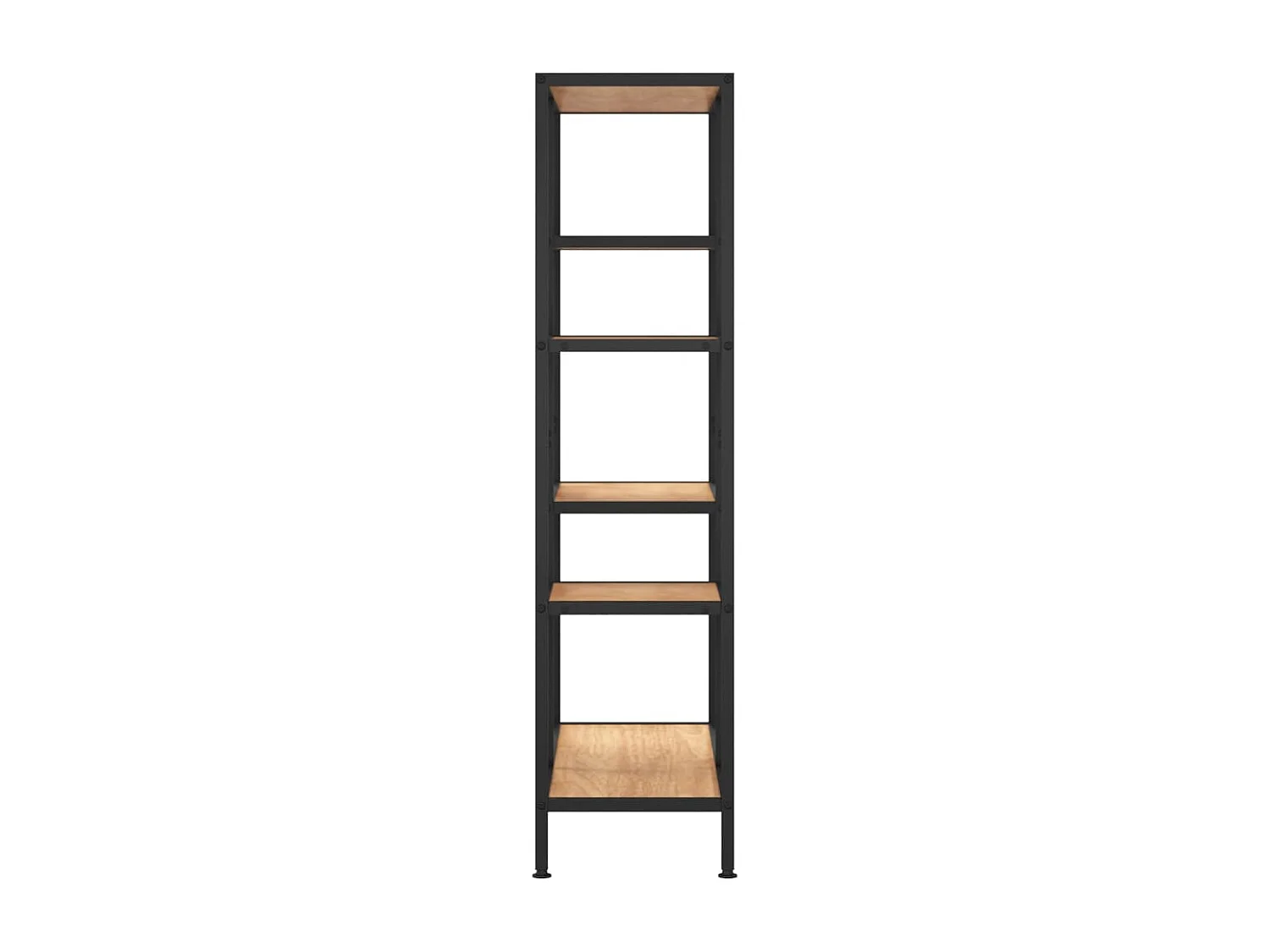 Bücherregal 80x30x120 cm Stahl und Holzwerkstoff