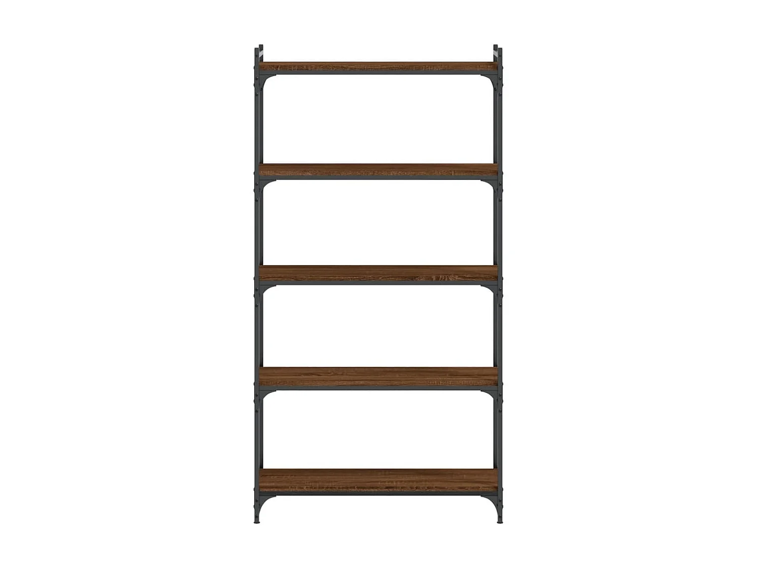 Bücherregal 5 Böden Braun Eiche-Optik 80x30x154cm Holzwerkstoff