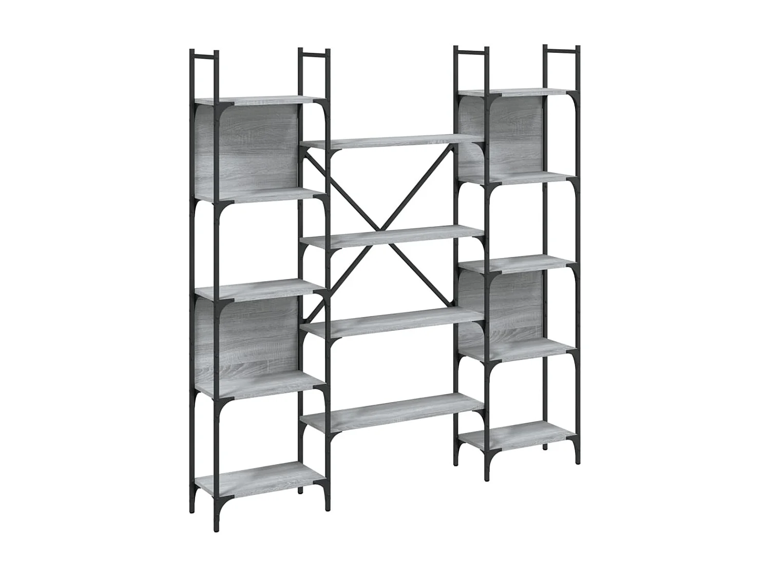 Bücherregal Grau Sonoma 155,5x24x166,5 cm Holzwerkstoff