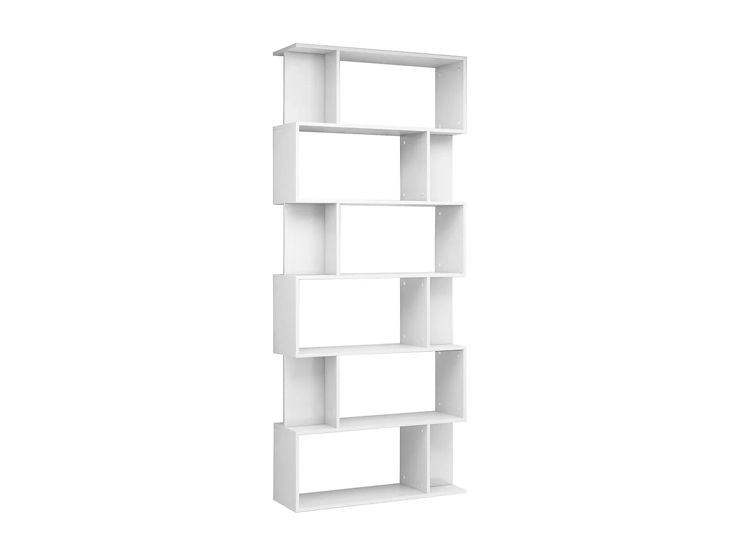 Boekenkast/kamerscherm 80x24x192 cm hoogglans wit