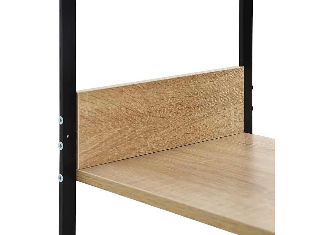 Kleines Bücherregal Schwarz Eichefarben 33,5x39,6x79,7cm