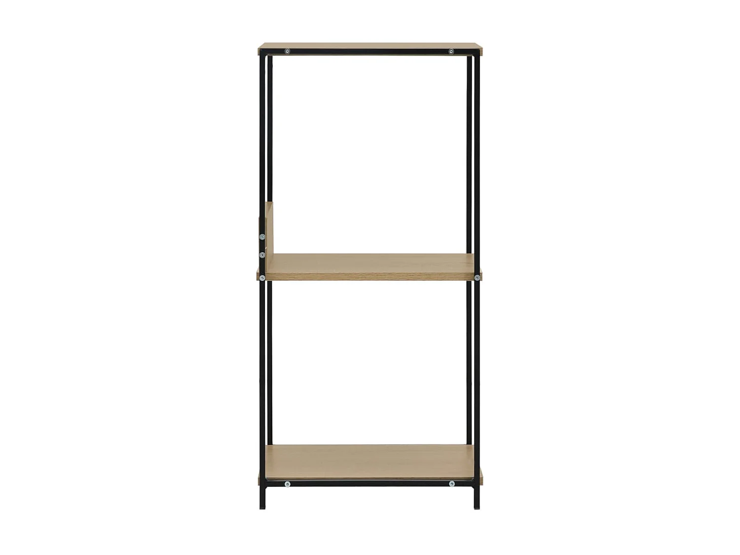 Libreria Piccola Dritta Nera Rovere 33,5x39,6x79,7 Multistrato