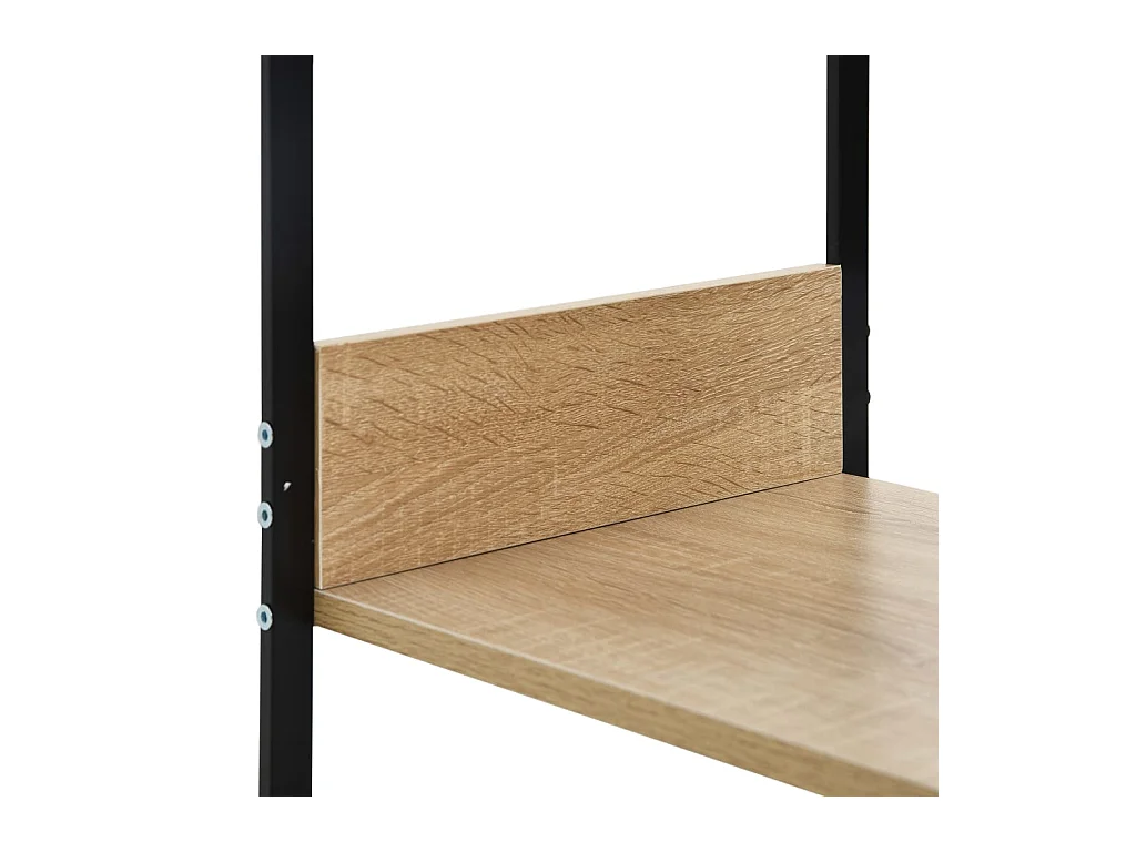 Libreria Piccola Dritta Nera Rovere 33,5x39,6x79,7 Multistrato