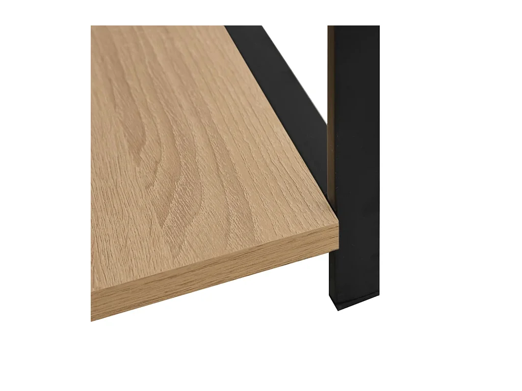 Libreria Piccola Dritta Nera Rovere 33,5x39,6x79,7 Multistrato