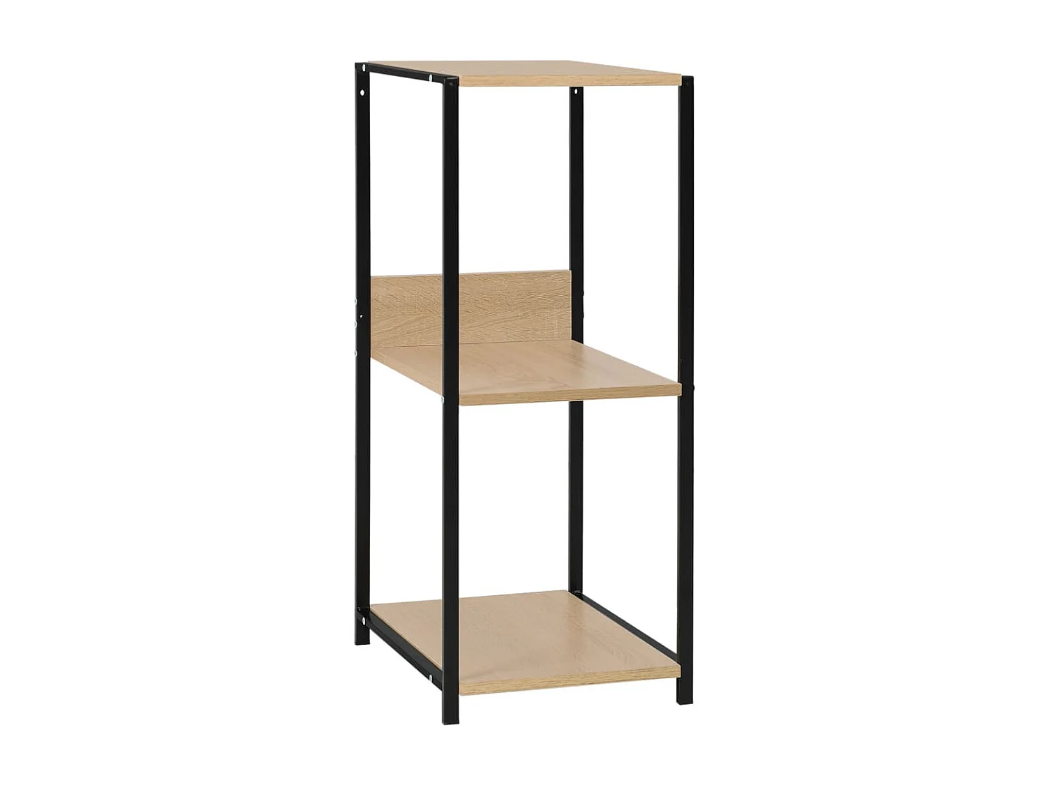 Libreria Piccola Dritta Nera Rovere 33,5x39,6x79,7 Multistrato