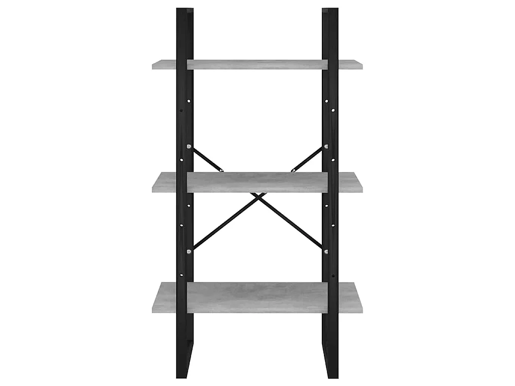 Scaffale Grigio Cemento 60x30x105 cm in Legno Multistrato