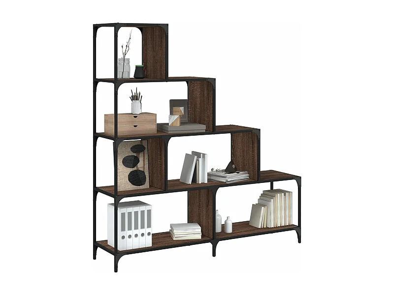 Libreria 4Gradini Rovere Marrone 139x33,5x149 Legno Multistrato