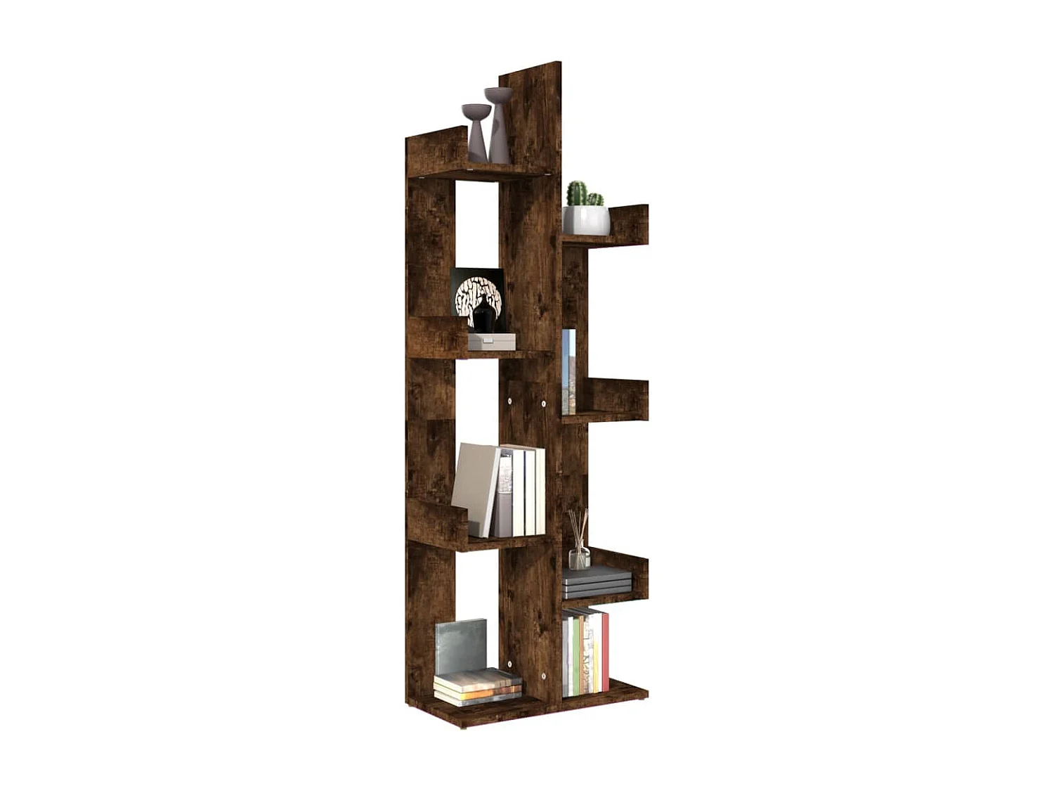 Bibliothèque 48x25,5x140 cm Chêne fumé Bois d'ingénierie