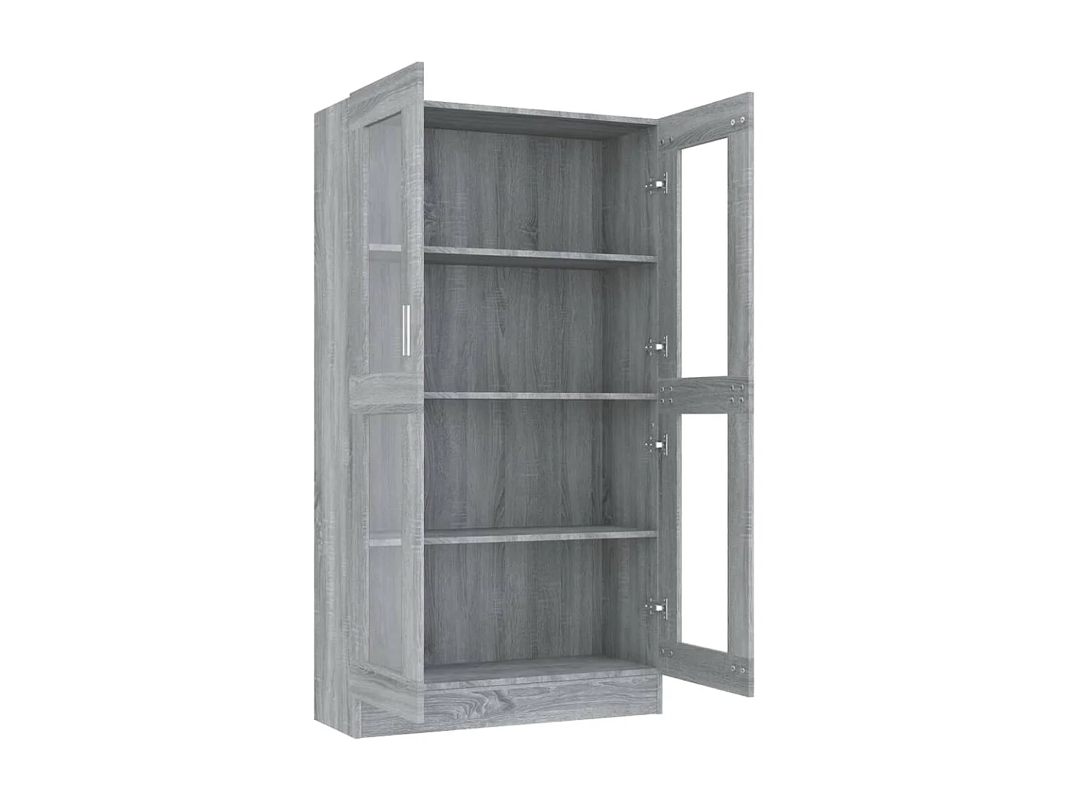 Vitrina madera contrachapada gris Sonoma 82,5x30,5x150 cm