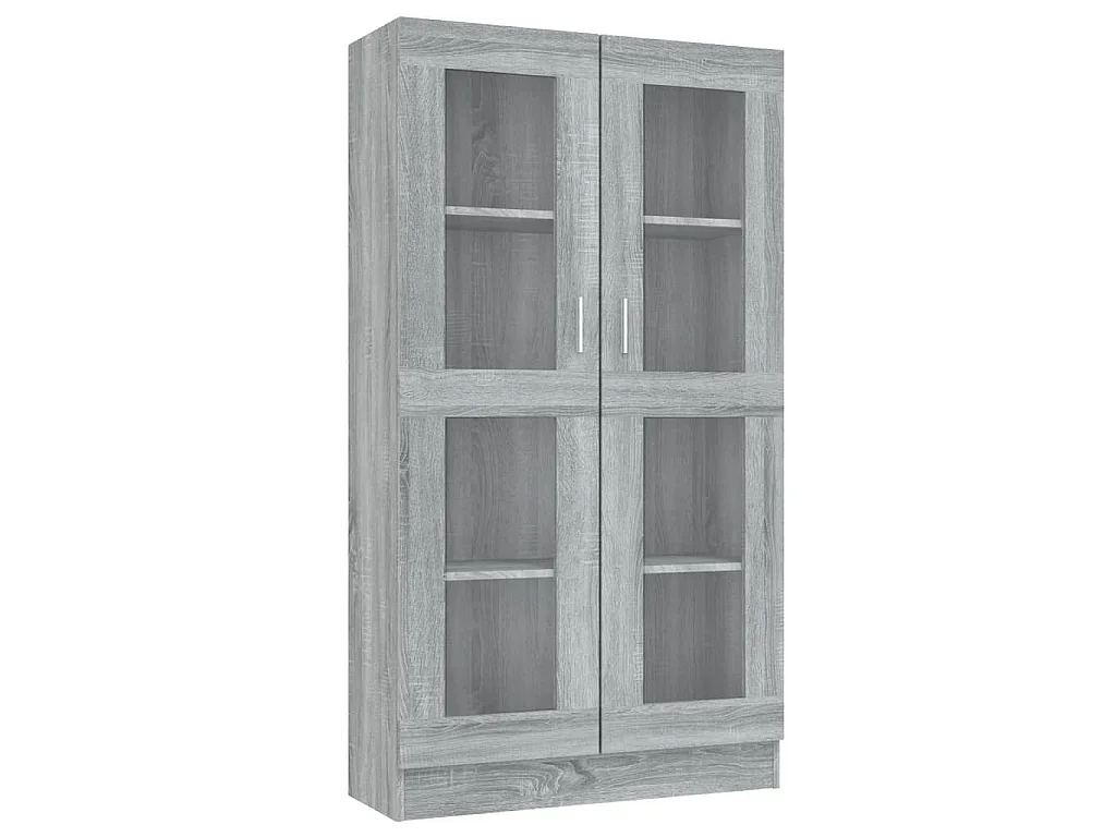 Armoire à vitrine Sonoma gris 82,5x30,5x150cm Bois d'ingénierie