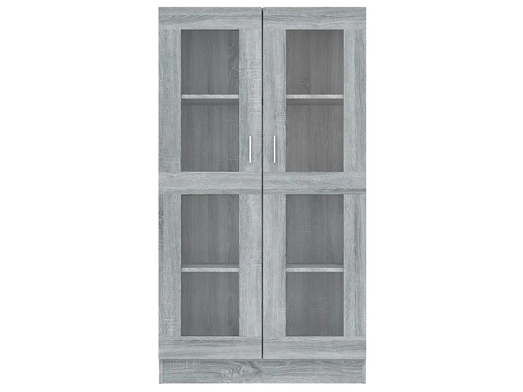 Armoire à vitrine Sonoma gris 82,5x30,5x150cm Bois d'ingénierie