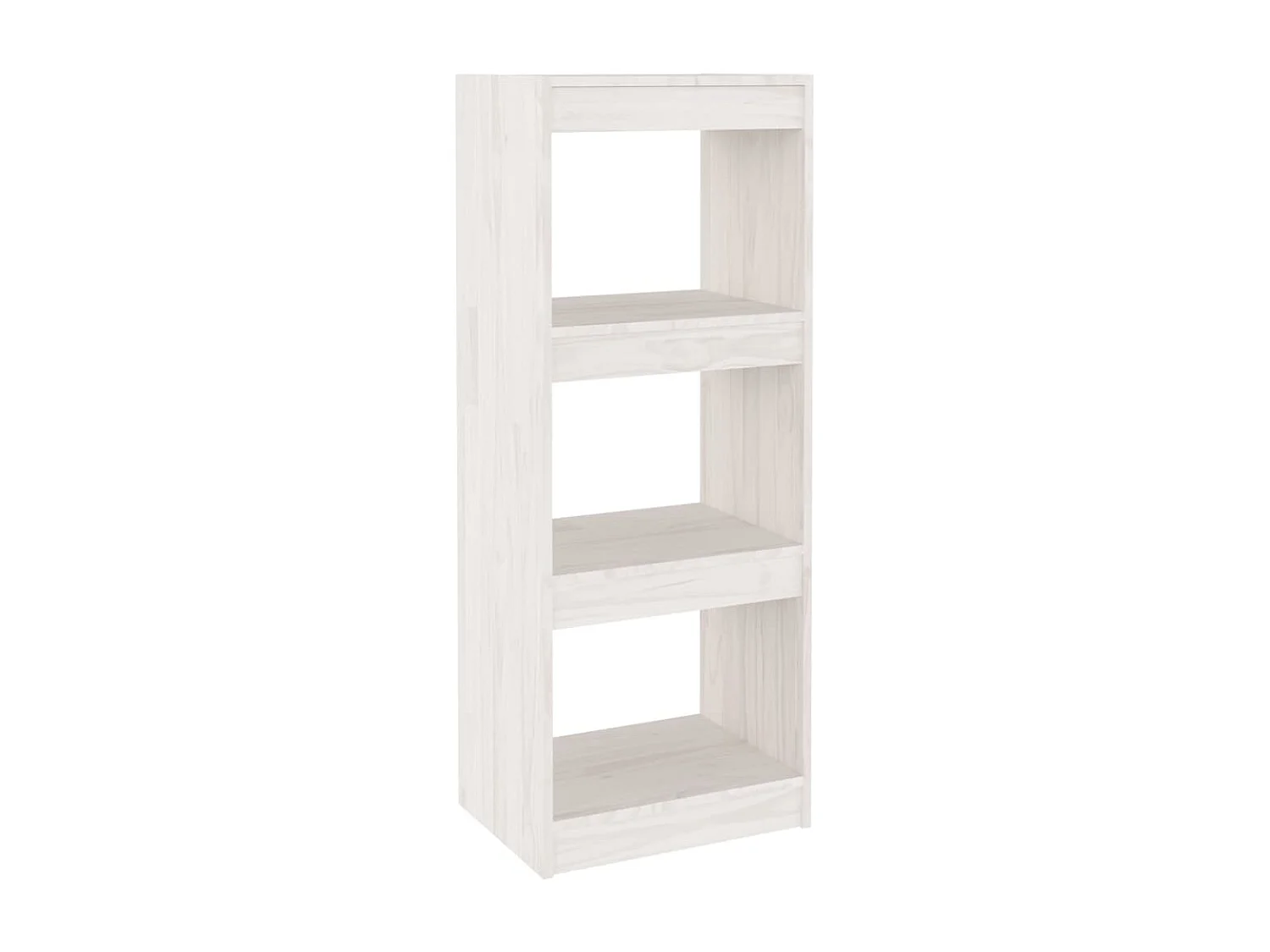 Bücherregal/Raumteiler Weiß 40x30x103,5 cm Massivholz Kiefer