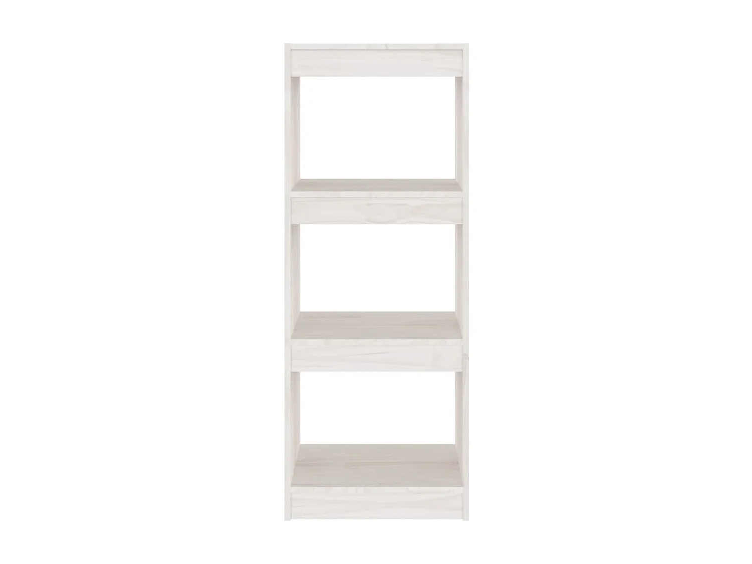 Bücherregal/Raumteiler Weiß 40x30x103,5 cm Massivholz Kiefer