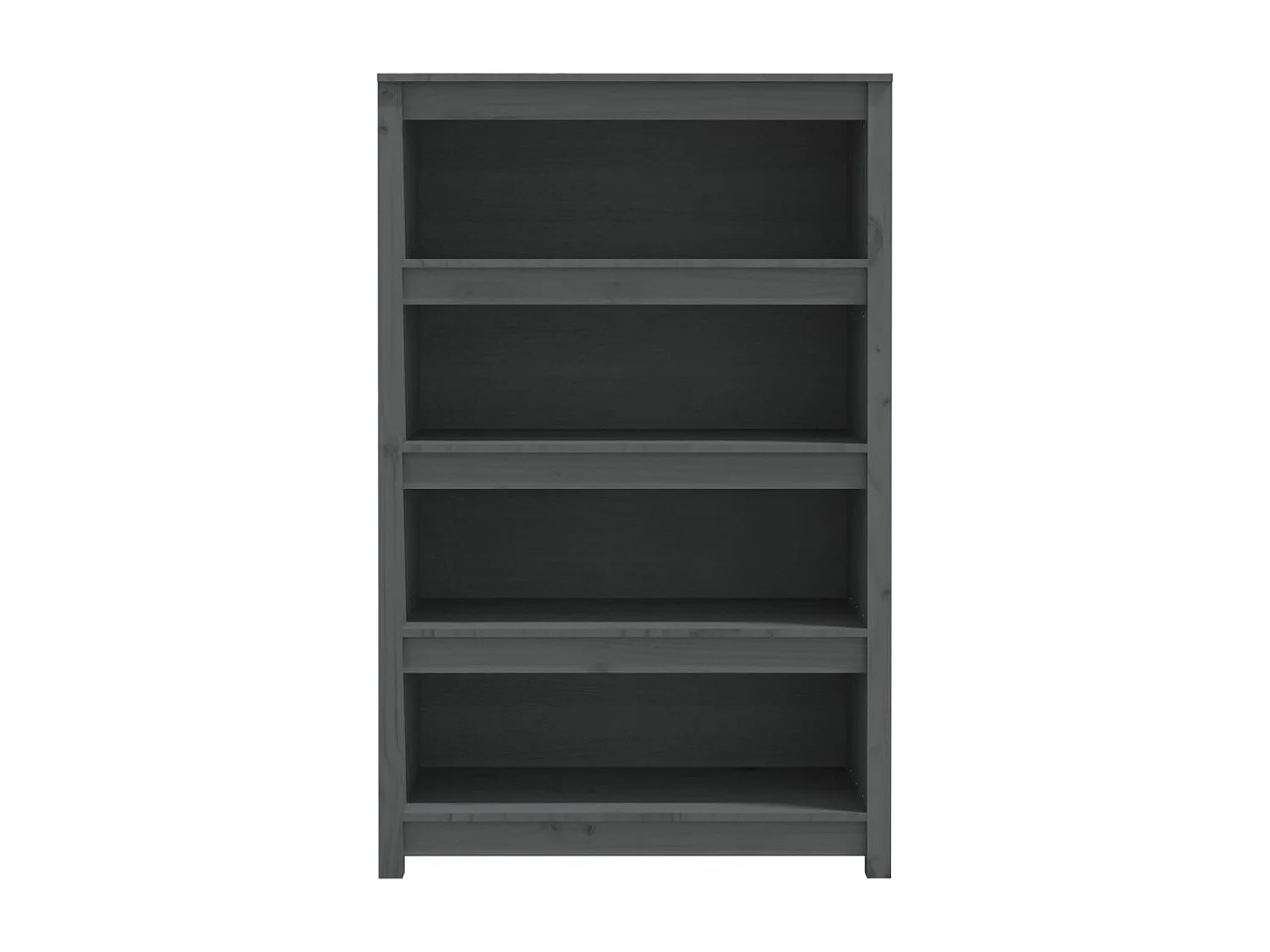 Bibliothèque Gris 80x35x126 cm Bois de pin massif