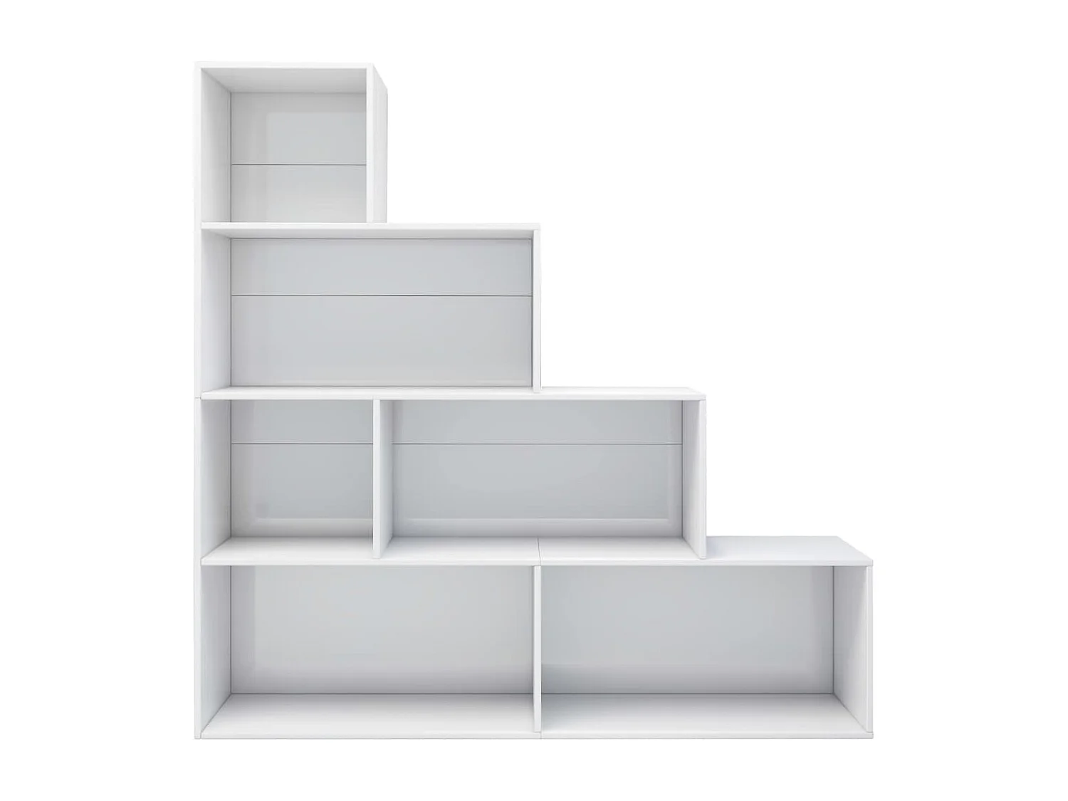 Bibliothèque/Séparateur de pièce Blanc brillant Bois ingénierie