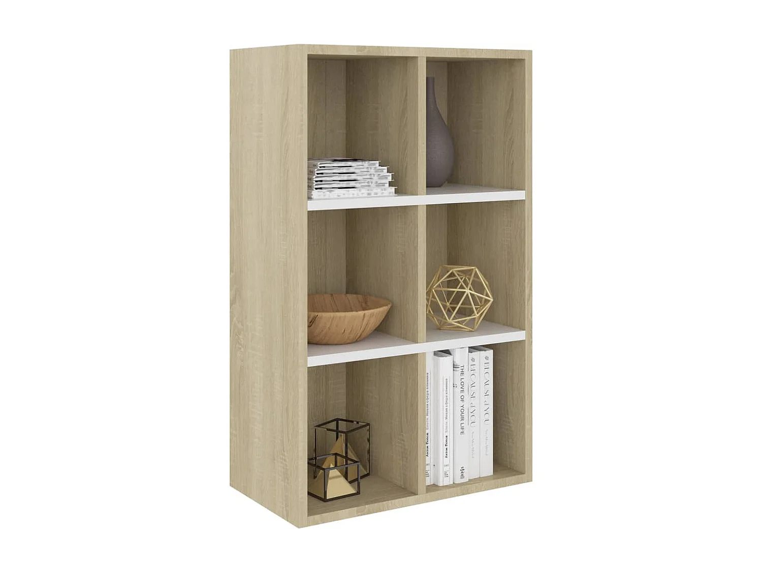 Estantería/Aparador madera ingeniería blanco roble 66x30x98 cm