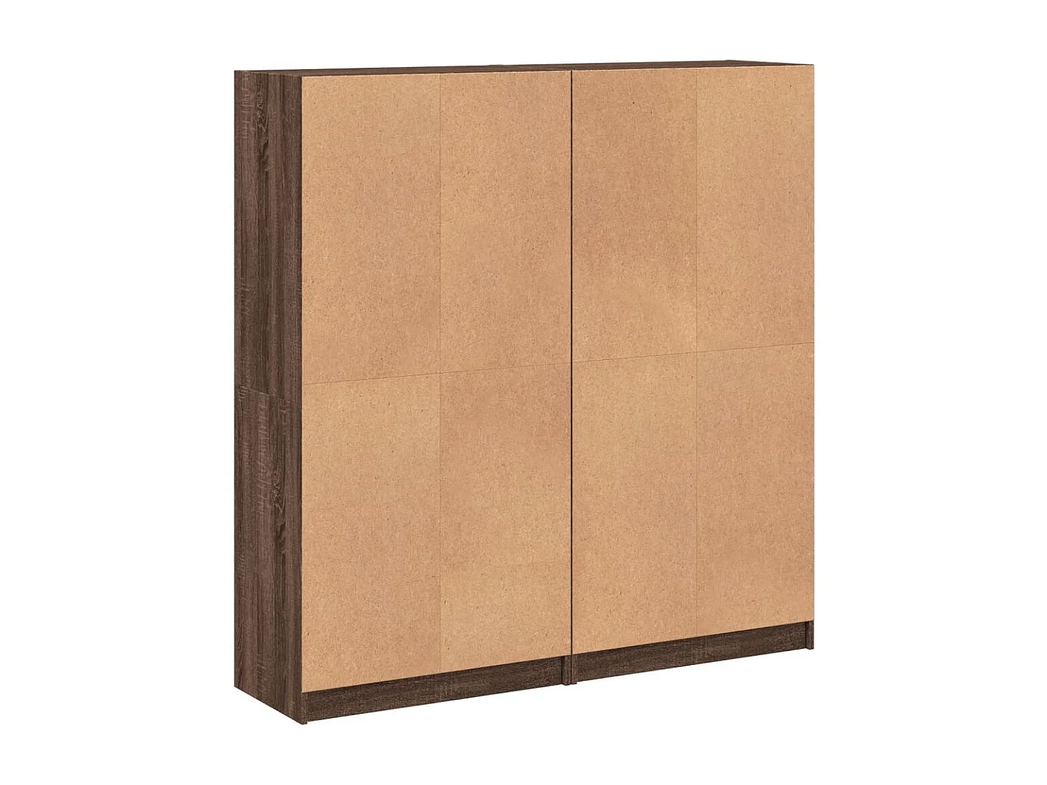 Estantería con puertas madera marrón roble 136x37x142 cm