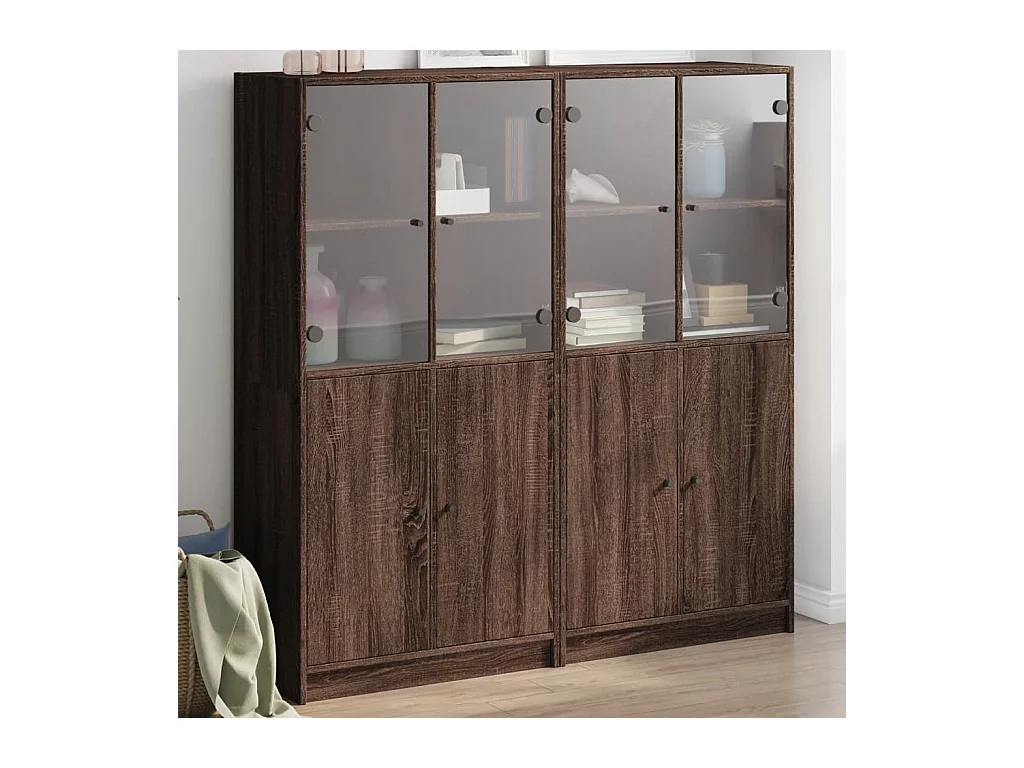 Libreria Ante Rovere Marrone 136x37x142 cm in Legno Multistrato