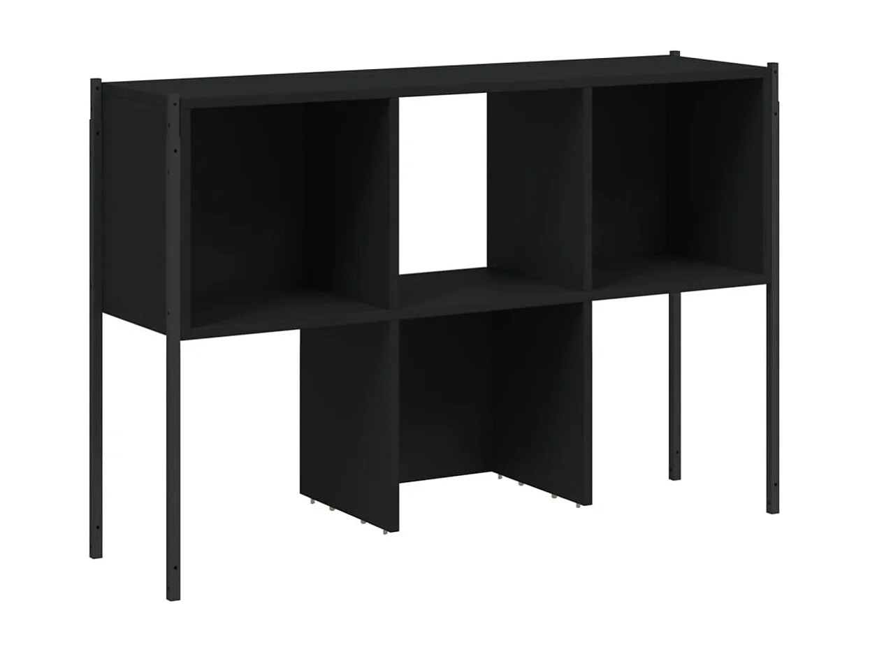 Bibliothèque noir 102x28x172 cm bois d'ingénierie