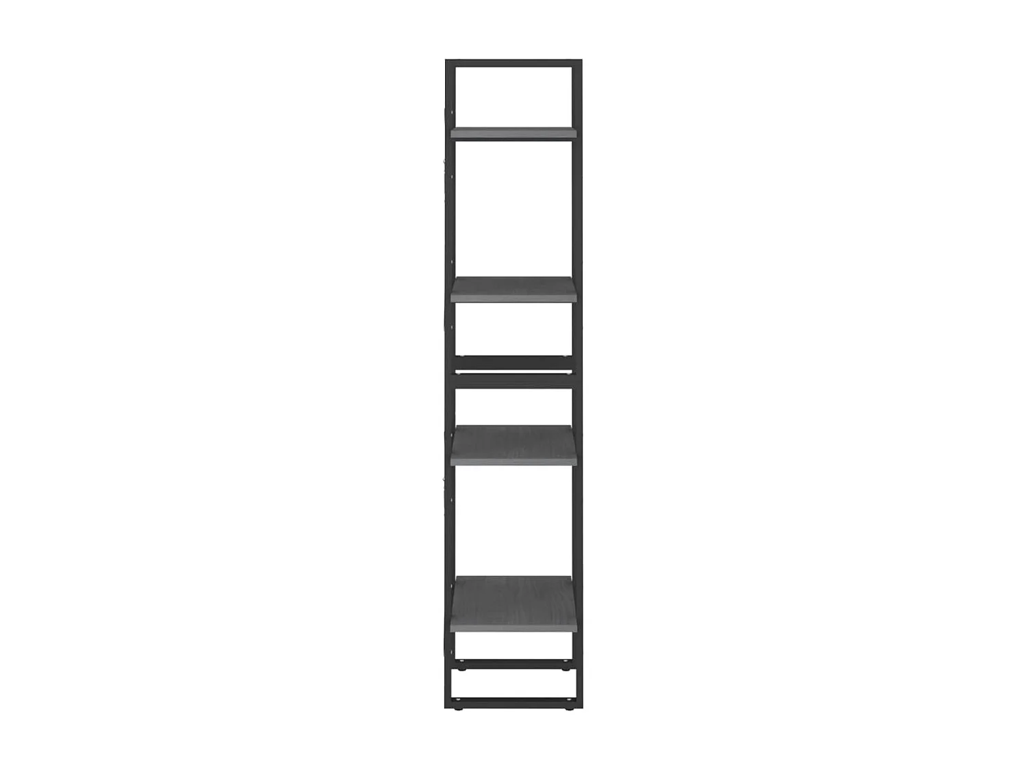Bibliothèque à 4 niveaux Gris 40x30x140 cm Bois de pin massif