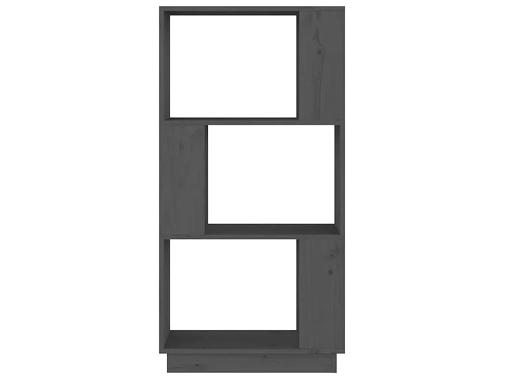 Boekenkast/kamerscherm 51x25x101 cm massief grenenhout grijs