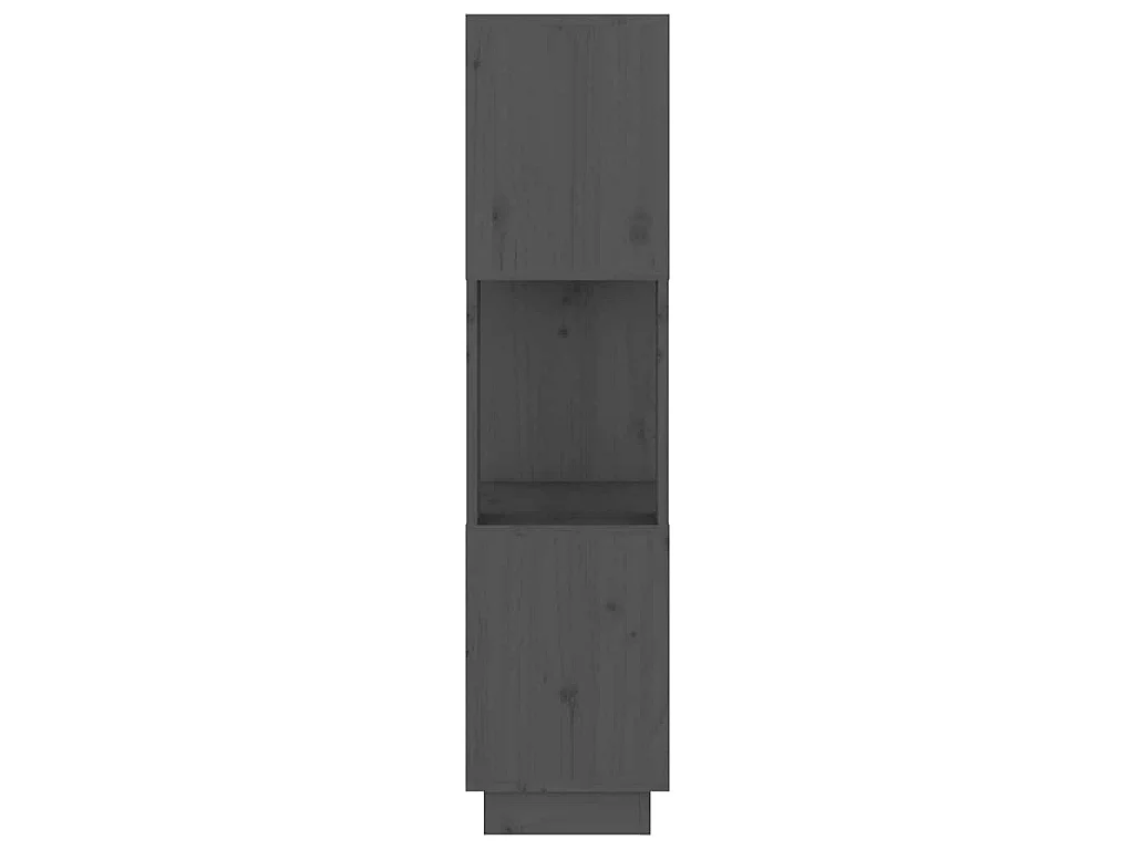 Boekenkast/kamerscherm 51x25x101 cm massief grenenhout grijs