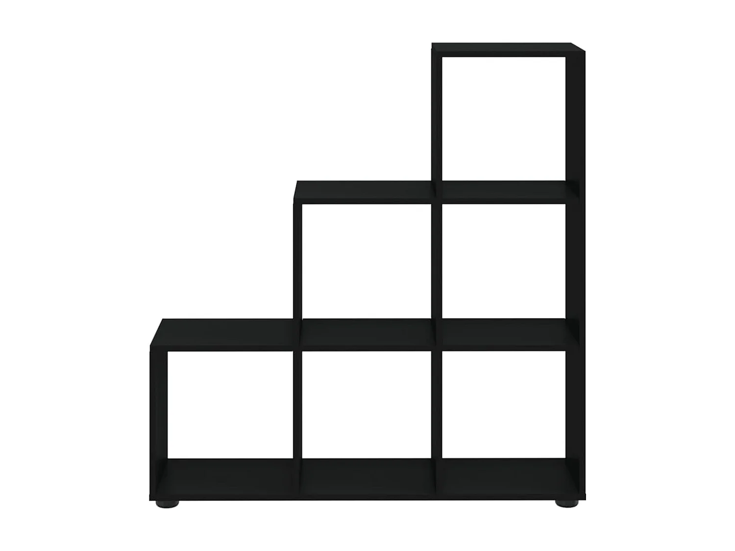 Bibliothèque escalier Noir 107 cm Bois d'ingénierie