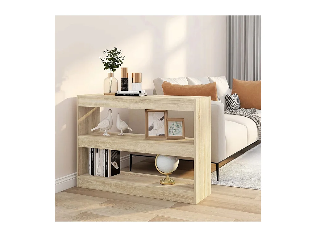 Bibliothèque/Séparateur de pièce chêne sonoma 100x30x72 cm