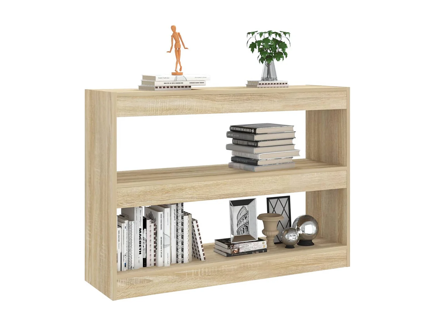 Boekenkast / kamerscherm 100x30x72 cm sonoma eikenkleurig