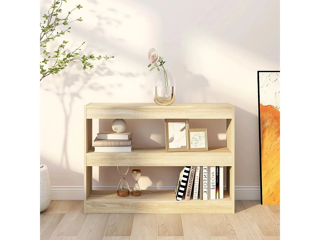 Boekenkast / kamerscherm 100x30x72 cm sonoma eikenkleurig