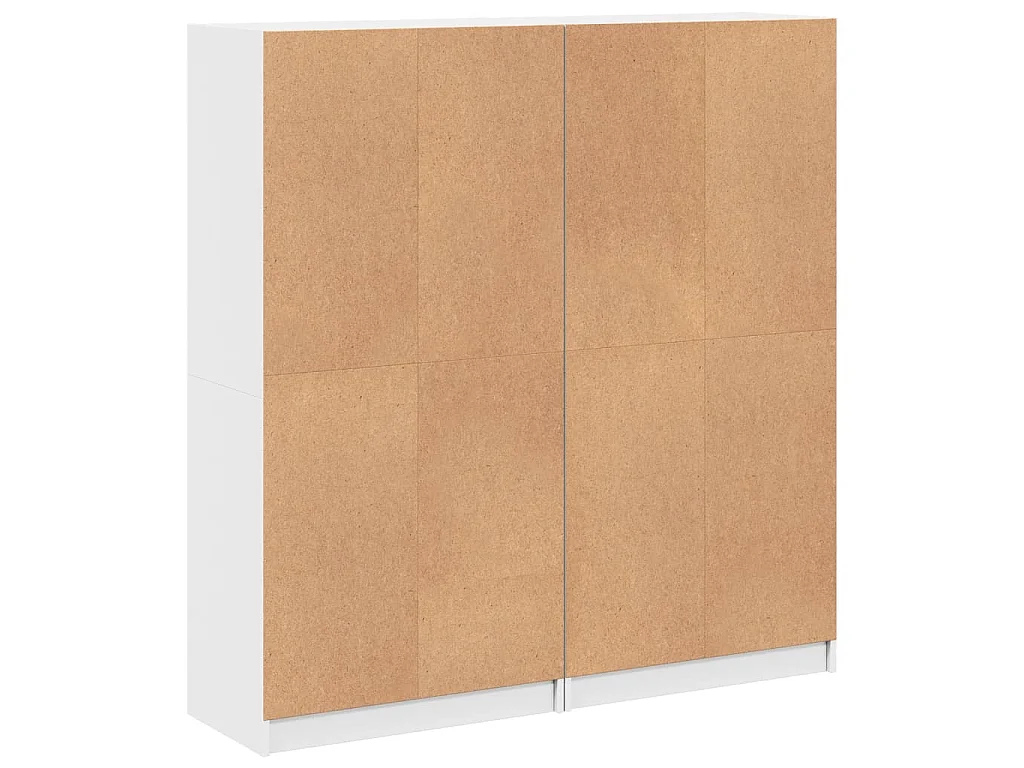 Estantería con puertas madera de ingeniería negro 136x37x142 cm