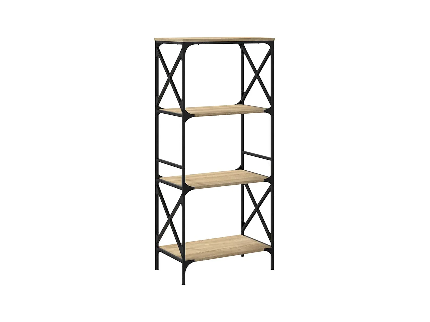 Bibliothèque à 4 niveaux chêne sonoma 59x35x132 cm