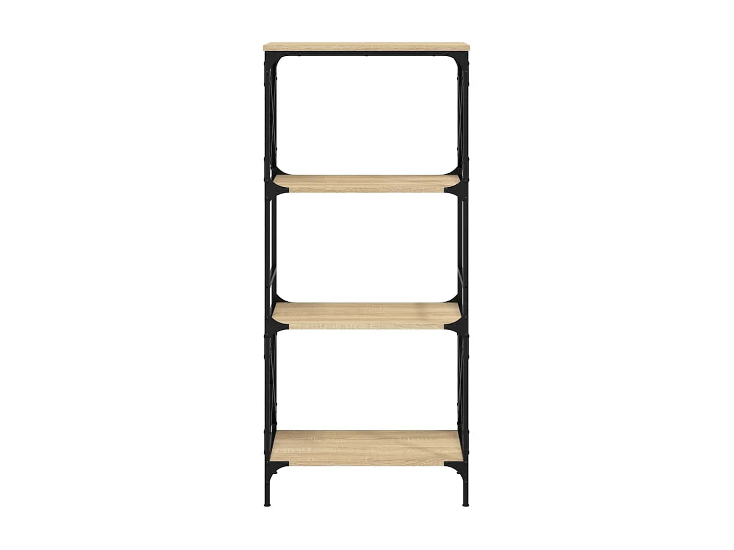 Boekenkast 4-laags 59x35x132 cm bewerkt hout sonoma eikenkleur