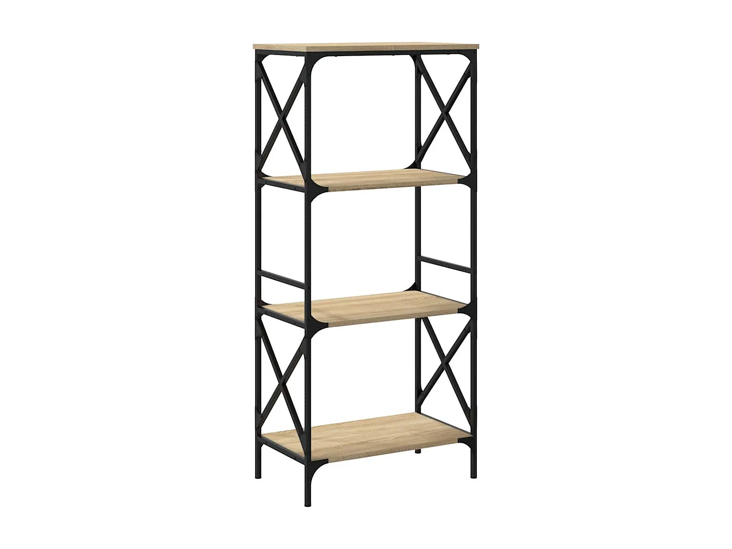 Boekenkast 4-laags 59x35x132 cm bewerkt hout sonoma eikenkleur