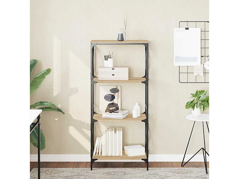 Estante c/ 4 prateleiras derivados de madeira carvalho sonoma