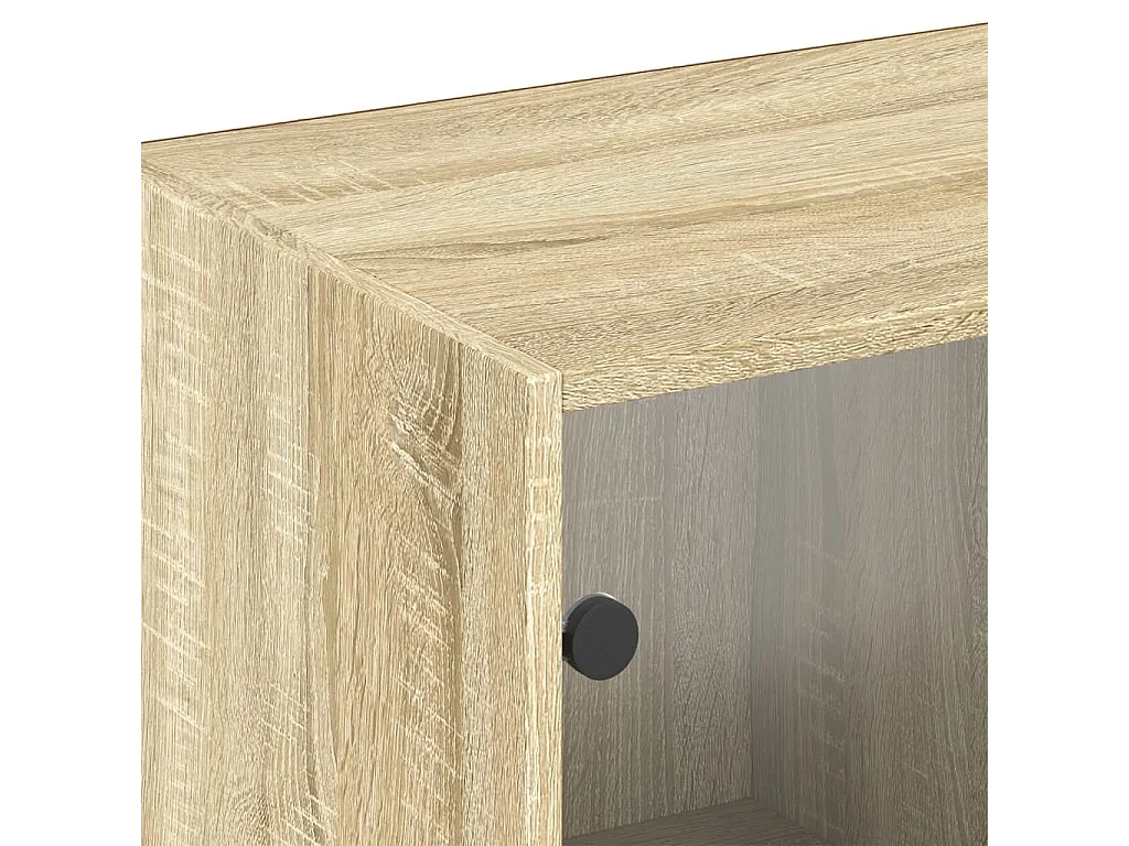 Estante c/ portas 204x37x75 cm deriv. madeira carvalho sonoma