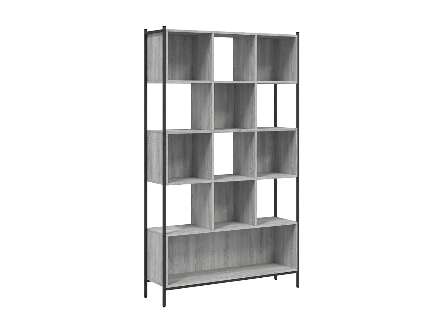 Estantería madera de ingeniería gris Sonoma 102x28x172 cm