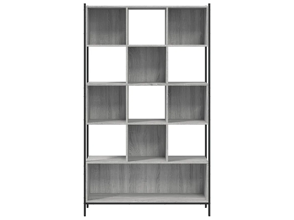 Estantería madera de ingeniería gris Sonoma 102x28x172 cm