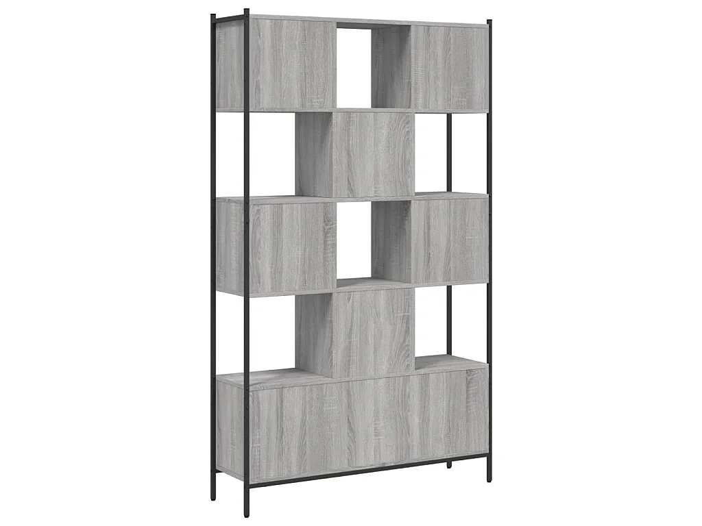 Estantería madera de ingeniería gris Sonoma 102x28x172 cm