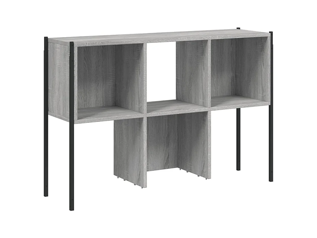 Estantería madera de ingeniería gris Sonoma 102x28x172 cm