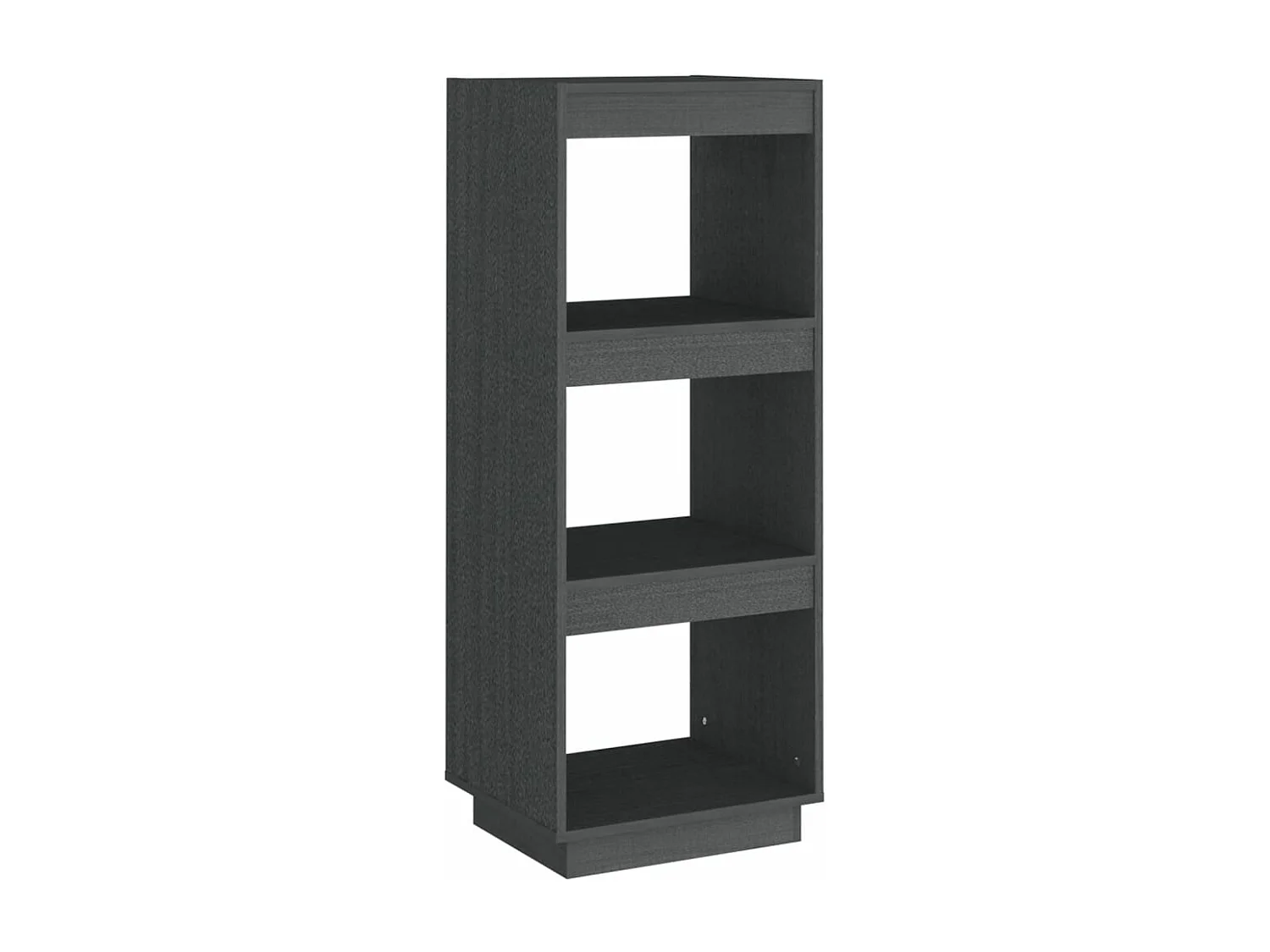 Boekenkast/kamerscherm 40x35x103 cm massief grenenhout grijs