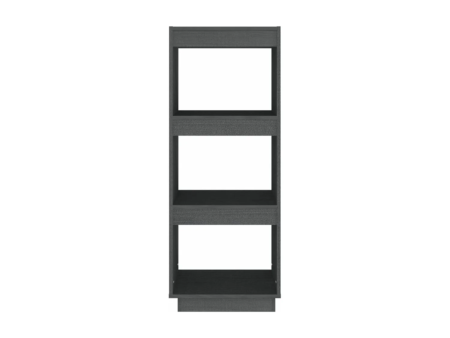 Boekenkast/kamerscherm 40x35x103 cm massief grenenhout grijs