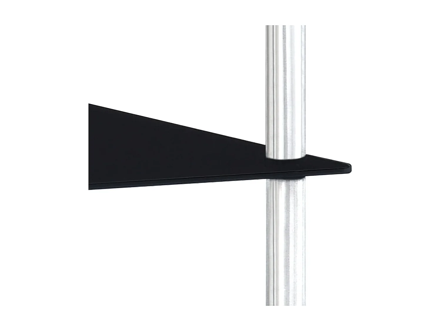 Regal mit 4 Ablagen Schwarz 40x40x100 cm Hartglas