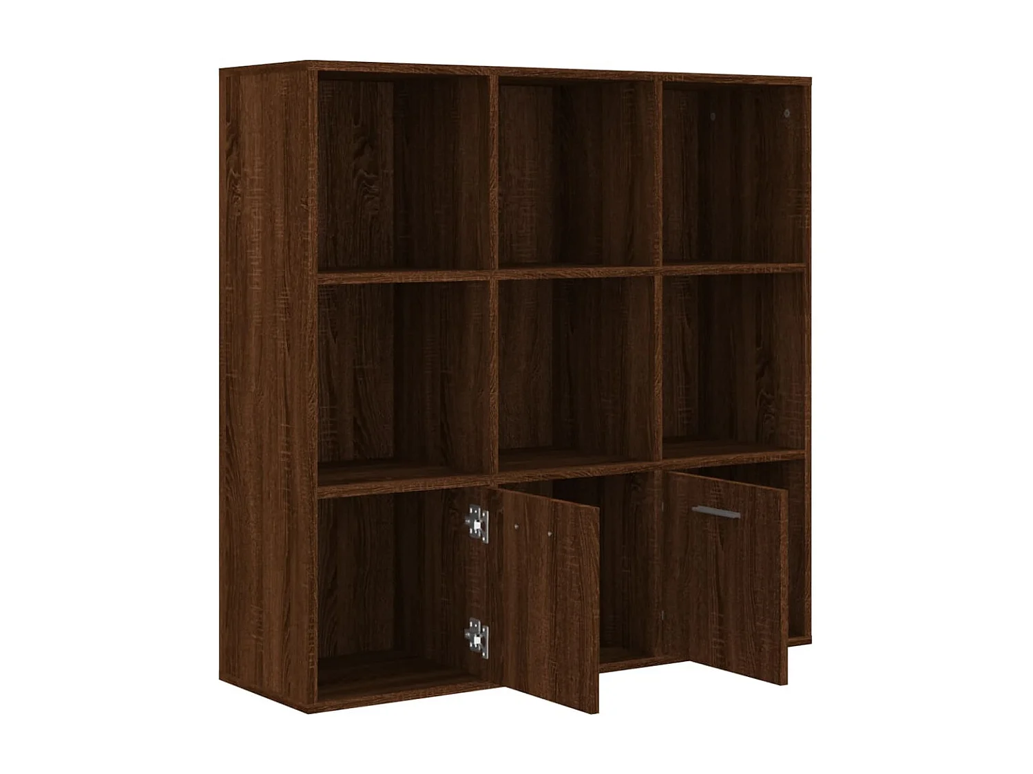 Bücherschrank Braun Eichen-Optik 98x30x98 cm