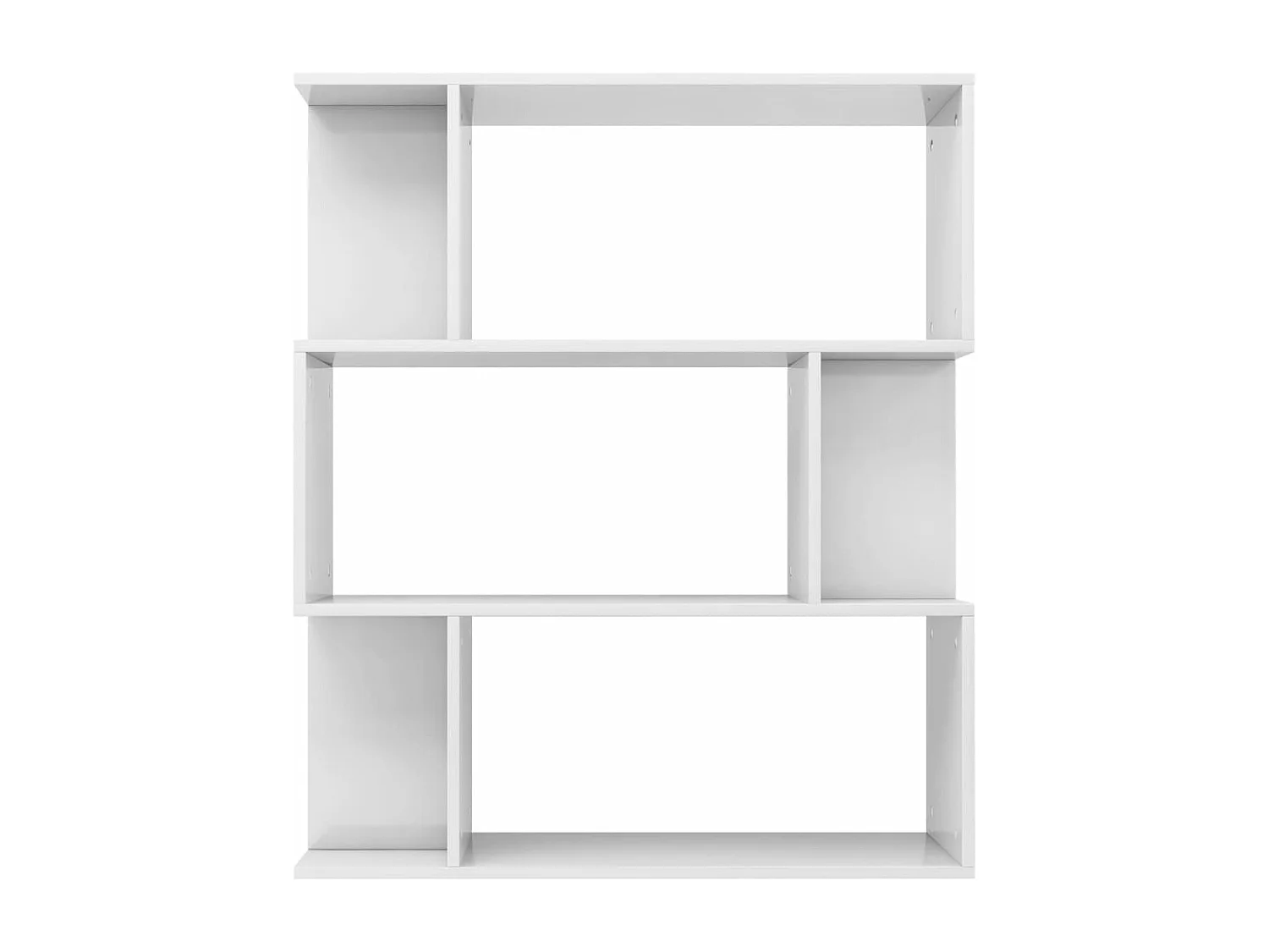 Bücherregal/Raumteiler Hochglanz-Weiß 80x24x96 cm