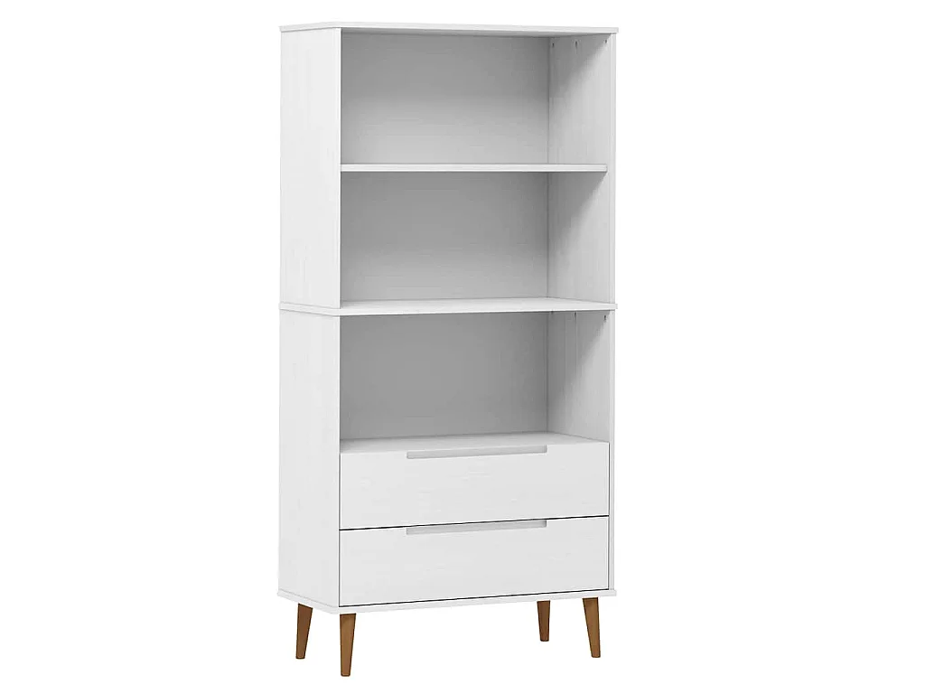 Estante MOLDE 85x35x170,5 cm pinho maciço branco
