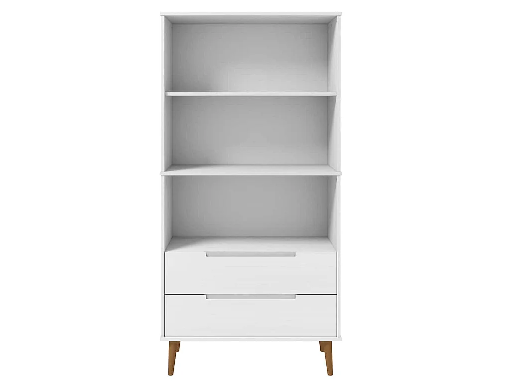 Estante MOLDE 85x35x170,5 cm pinho maciço branco